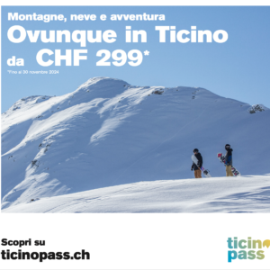 TICINO – ticinopass: un unico skipass stagionale per sciare in tutte le stazioni del Ticino